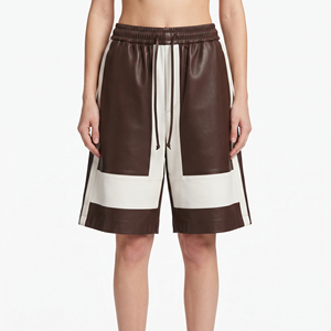 Women's Loose Genuine <b>Leather</b> <b>Shorts</b> <b>Ladies</b> <b>Leather</b> Plus Size Drawstring <b>Short</b> Premium Quality Women <b>Leather</b> Oversize <b>Shorts</b> - Product Image 1