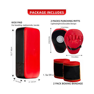 6pcs Multi-Functional Curved <b>Focusing</b> Boxing Training Hand Target <b>Pad</b> Adjustable Hand Foot Target PU Leather Durable for Unisex - Product Image 2