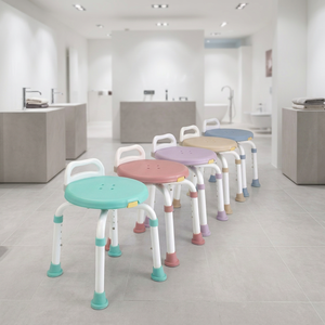Tabouret de douche pour petite salle de bain, pieds en caoutchouc antidérapants, logo personnalisé OEM/ODM, vente en gros, personnalisation à Taïwan - Product Image 1