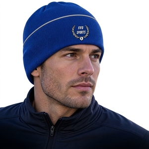 Gorros de punto suaves para hombre, gorros de invierno, tejido cálido, diseño personalizado, elásticos, ajuste cómodo, informales, para exteriores, a la moda, para uso diario - Product Image 1