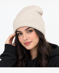 Bonnet d'hiver en laine personnalisé avec logo brodé, réversible, en tricot thermique jacquard, pour le ski - Product Image 3
