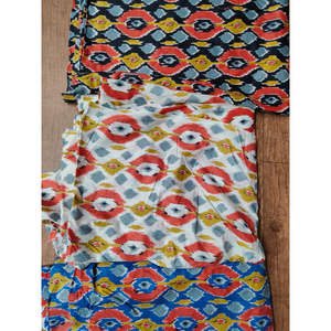 Sac cosmétique en tissu à motifs géométriques, taille moyenne, style bohème, fermeture à glissière multifonction - Product Image 3