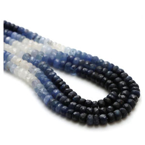 Natural Sapphire Faceted Round Beads Strand for DIY Necklace <b>Bracelet</b> and Accessories - Product Image 3