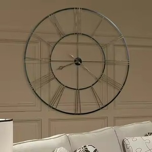 Reloj de Pared Redondo de Metal con Caligrafía Árabe, Números Romanos, Cuarzo Analógico, Silencioso, Decoración para Sala de Estar, Reloj de Pared para Ramadán - Product Image 4