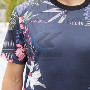 Conception de logo personnalisé, t-shirts pour hommes, service OEM, manches courtes, polyester/coton, écologiques, respirants, vente en ligne - Product Image 3