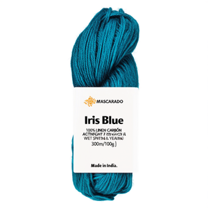 Iris Blue 100% <b>Linen</b> Sportweight <b>Yarn</b>-2 Ply 300m/100g Wet Spun Flax for Knitting & Crochet Weaving <b>Yarn</b> Made in India - Product Image 2