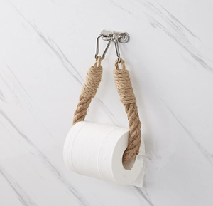 Organiseurs muraux : Porte-serviettes en corde, support de papier toilette, porte-serviettes en papier, porte-serviettes, étagères de rangement pour toilettes - Product Image 4