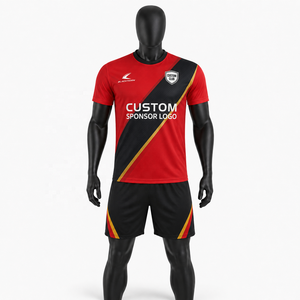 ชุดเสื้อฟุตบอลผู้ชายแบบ OEM พร้อมกางเกงและถุงเท้า ชุดฟุตบอลแบบซับลิเมชั่น แห้งเร็ว ชุดยูนิฟอร์มฟุตบอลสำหรับผู้ใหญ่ - Product Image 2