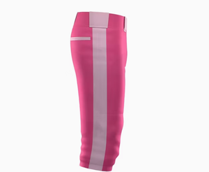 Women Solid Pink Polyester Pants Button Fly Regular Fit All Seasons No Pockets - Product Image 2