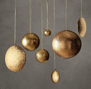 Premium Handcrafted Gold Metal Hanging Ornaments Ball Shape Luxury Christmas Decorations home decor wedding decor - Product Image 1