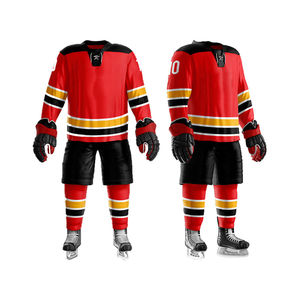Uniforme de hockey sur glace personnalisé en couleur, 100 % polyester, pour la vente en ligne, vêtements d'équipe, uniforme de hockey sur glace de haute qualité - Product Image 1