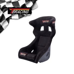 Siège de course à coque en fibre de verre, revêtement en suède, protection latérale haute, dossier ergonomique, logo personnalisé, fournisseur OEM ODM - Product Image 1