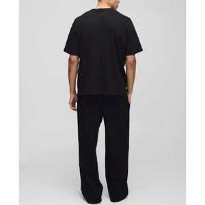 Camiseta Negra de Manga Corta para Hombre con Estampado de Caracteres Luminosos, Cuello Redondo, Corte Regular, Estilo Urbano, Jersey de Algodón - Product Image 5
