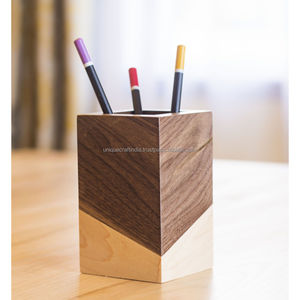 Boîte de rangement en bois à compartiments multiples pour le rangement des couverts et de la papeterie, faite à la main pour la cuisine et le bureau - Product Image 6