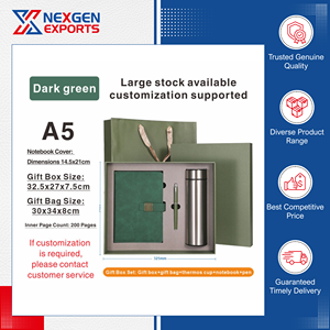 Offre Exclusive : Ensemble Cadeau Carnet en Cuir PU Écologique de Haute Qualité et Tasse Thermos – 100 Feuilles, Option Logo Personnalisé, Commande en Gros - Product Image 3