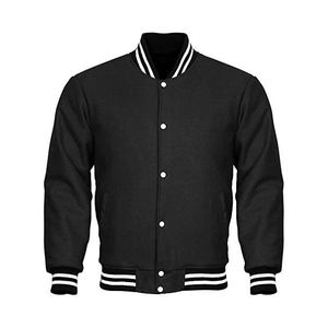 Custom Logo 2024 Wholesale Manufacturer Blank <b>Jacket</b> <b>Men</b> Baseball Varsity <b>Jacket</b> <b>Woolen</b> with Leather Sleeve Casual Coat - Product Image 1