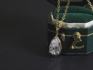 Pear Cut Moissanite <b>Pendant</b> For Women Pear Cut Bezel Set <b>Pendant</b> 925 Silver 14K <b>Solid</b> <b>Gold</b> Plated Solitaire Diamond <b>Pendant</b> - Product Image 2