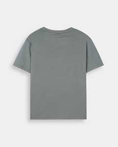 T-shirt homme personnalisé en gros, couleur unie vert mat, manches courtes classiques, prix abordable, service OEM - Product Image 2