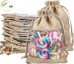 Elegante Bolsa de Regalo de Yute de Colores con Asa de Cuerda para Tiendas Minoristas - Product Image 5