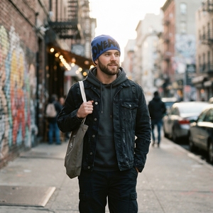 White Blue Star Graphic Knit Beanie Hat Custom Logo Ribbed <b>Winter</b> <b>Cap</b> Unisex Streetwear Fashion Headwear Wholesale OEM - Product Image 6