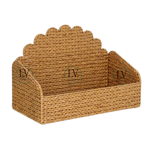 Boîte de rangement tissée à la main pour enfants, en forme de fleur, à bords festonnés, pour la décoration de chambre d'enfant, fabricant vietnamien, vente en gros - Product Image 2