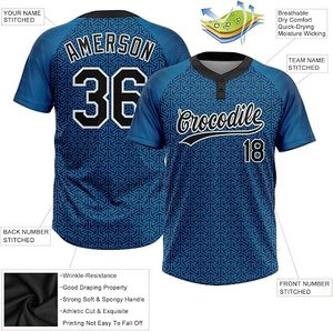 Camiseta Deportiva Clásica de Béisbol, Manga Corta, 2 Botones, Malla Transpirable, Absorbe la Humedad, Cuello en V, Unisex - Product Image 4
