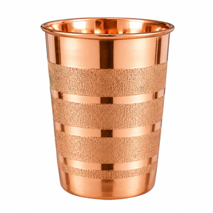 Tasse à Julep en cuivre martelé pur, faite à la main, polie, en cuivre massif, pour cocktails Moscow Mule et bien-être ayurvédique - Product Image 4