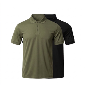 Camiseta polo personalizada para hombre de secado rápido, manga corta, estilo casual para golf, color verde oliva, estilo business, poliéster. - Product Image 1