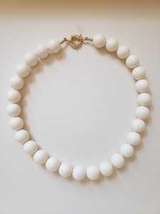 MN EXPORTS India Women's Natural Pearl Resin <b>Beaded</b> <b>Necklace</b> with Ball Shape Clasp Handmade Fashion Party Jewelry - Product Image 2