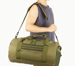 PROFIT SPORTS Olive Green <b>Corduroy</b> Duffel <b>Bag</b> 30-40L Big Capacity Adjustable Strap Zipper Closure Polyester Unisex Gym <b>Bag</b> - Product Image 5
