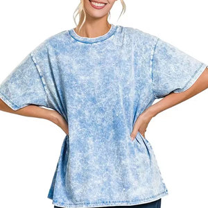T-shirt en toile pour femme, élégant et tendance, décontracté pour l'été, respirant, de haute qualité, 100% coton - Product Image 1