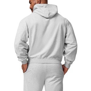 Comprar 100% sudaderas con capucha de algodón personalizado hombro caído Logotipo de impresión personalizada sudaderas con capucha de los hombres 2025 - Product Image 2