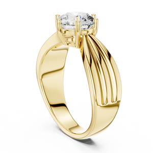 Exquisitos anillos de diamantes cultivados en laboratorio con corte redondo, joyería icónica y sostenible para un compromiso elegante y ético, y un estilo nupcial atemporal. - Product Image 5