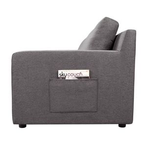 Divano Sezionale a U Waylon 145.5'' in Lino Grigio a 7 Posti con Chaise Longue e Tasca per Soggiorno - Product Image 5