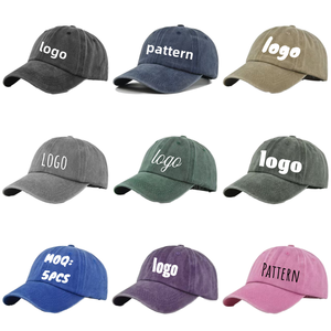 หมวกเบสบอลแบบกำหนดเอง สีเทาเข้ม ล้างสีแล้ว ผ้าฝ้าย สายรัดแบบปรับได้ ทรง Dad Hat ปีกโค้ง ป้องกันแสงแดด - Product Image 6