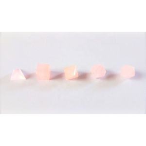 Cuarzo Rosa, 5 Piezas, Figuras de Cristales Sólidos Platónicos, Gemas Curativas, Minerales Reiki, Feng Shui Espiritual, Hechos a Mano, en Oferta - Product Image 4
