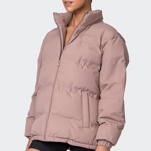 Veste d'hiver pour femmes, imperméable, en toile, rembourrée, à capuche, col en dentelle, broderie florale, logo personnalisé, service OEM - Product Image 2