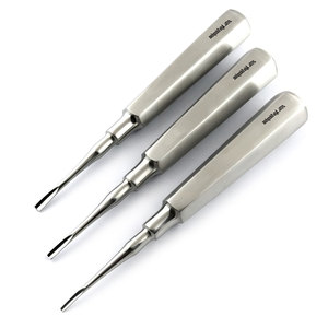 Elevadores Dentales Coupland, Juego de 3 Instrumentos Quirúrgicos para Extracción de Dientes, Elevación Precisa de Raíces, Acero Inoxidable - Product Image 1