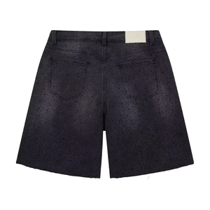 Pantalones Cortos de Mezclilla para Hombre, Diseño Moderno y Exclusivo, Estilo Urbano, Alta Calidad, con Pedrería - Product Image 2