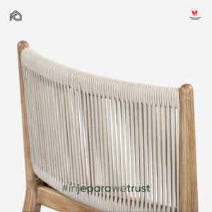 Silla de Comedor y Sillón de Madera de Teca Sólida Toba, Elegante y de Primera Calidad, con Cuerdas, para Exteriores, Patio, Jardín, Hogar, Jepara, Indonesia - Product Image 3