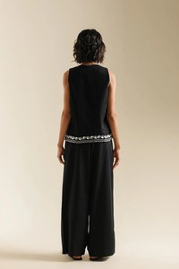 Kurta Salwar Kameez en coton brodé noir pour femmes, vêtements ethniques traditionnels amples, style Inde Pakistan, toutes saisons, décontracté - Product Image 2