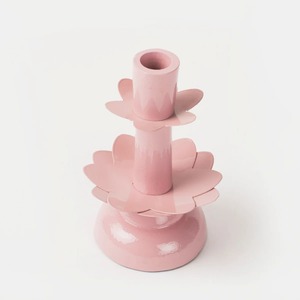 Support de bougie floral rose, décoration d'intérieur - Product Image 1