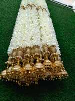 Bunga Melati Artifisial Premium dengan Kubah dan Hiasan Gantung Ghungroo untuk Pernikahan, Onam Pongal, Pindah Rumah, Nikah, Dekorasi Pesta Perayaan