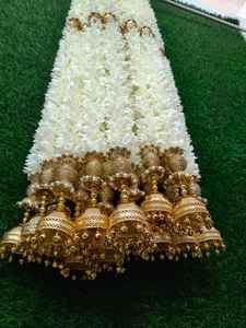 Fleur de jasmin artificielle haut de gamme avec dôme et guirlande suspendue pour mariage, Onam, Pongal, fête de l'inauguration de la maison, Nikah, décoration de fête festive - Product Image 3