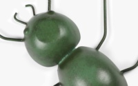 Ensemble de 2 décorations murales suspendues modernes en métal vert et or, faites à la main, style abstrait contemporain pour la maison et Noël
