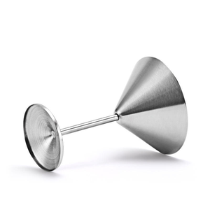 Gobelet à cocktail en acier inoxydable, coupe à vin rouge sur pied pour les amateurs de vin, design élégant, tasse à paroi simple - Product Image 3