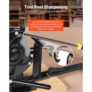 Sistema de afilado Pro Grind Power Multi-Grind Jig para amoladoras de banco de 6 y 8 pulgadas con plataforma de sujeción y barra de soporte para herramientas, Configuración B - Product Image 6