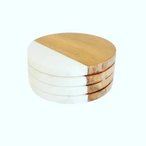 Handcrafted <b>Marble</b> <b>Coasters</b> Elegant Natural Stone Drink <b>Coaster</b> Set Smooth Polished Finish Durable Heat Resistant Surface Ideal - Product Image 5