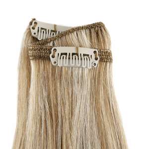 KSWIGS คลิปอินที่มองไม่เห็นแนวยุโรปเส้นผมแบบคู่เรกีไร้รอยต่อแบบตรงเนื้อผ้าทอเส้นเดี่ยว100ก. มนุษย์ - Product Image 4