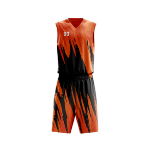 Tenues de basketball 100 % polyester personnalisées avec impression, ensembles de vêtements d'équipe respirants et options grandes tailles - Product Image 5